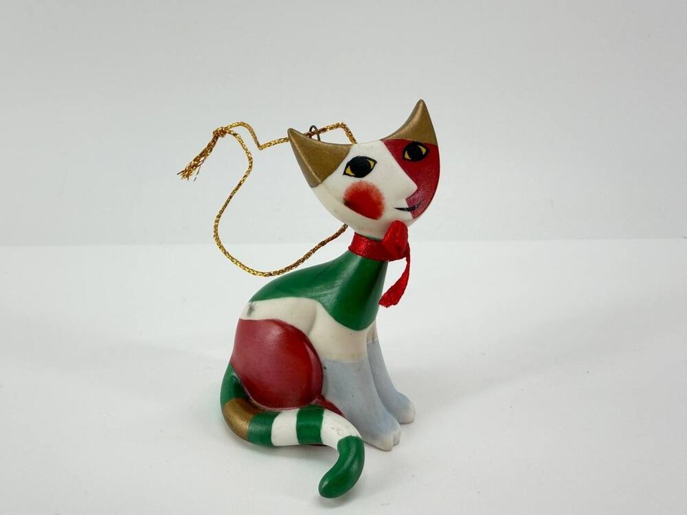 Goebel Rosina Wachtmeister Porcelain Cat Christmas Ornament Hand Painted